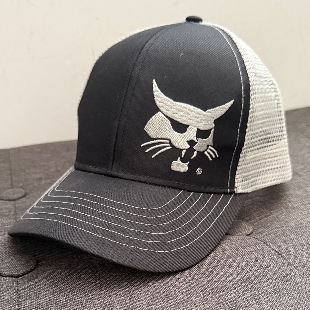 Bobcat Black and Silver Trucker Hat with Bobcat Logo